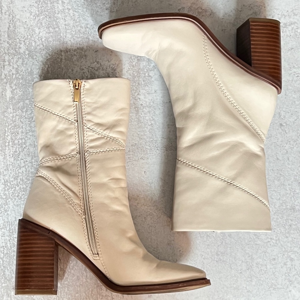 Franco Sarto Stevie Bootie White - 7.5